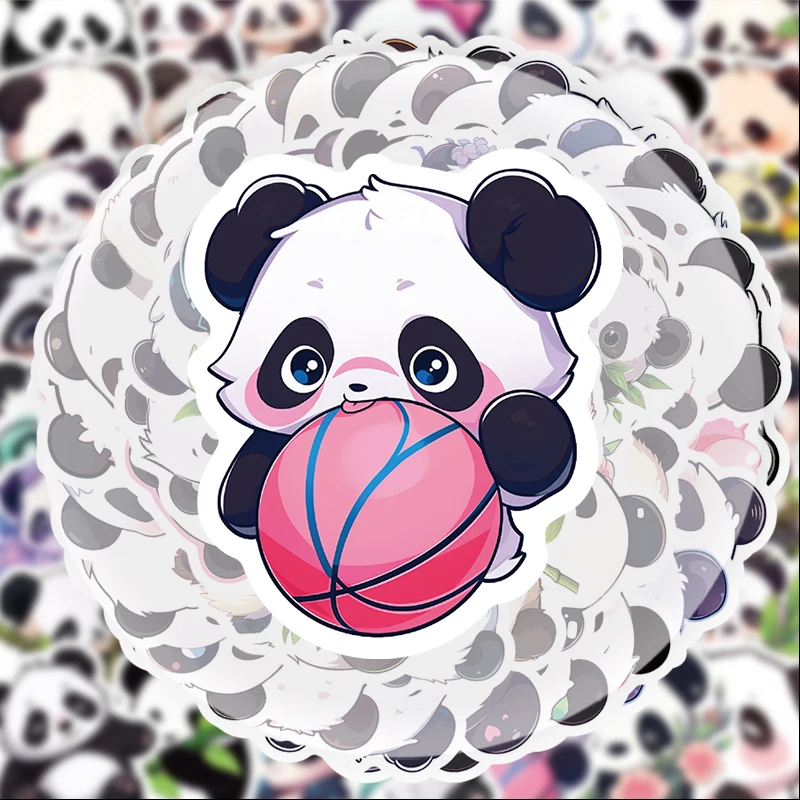 

50 наклеек с изображением панд, подходят для бутылок с водой, ноутбуков, украшения телефонов, чемоданов, скейтбордов, гитар, подарочных коробок, украшений для вечеринок, праздничных подарков.