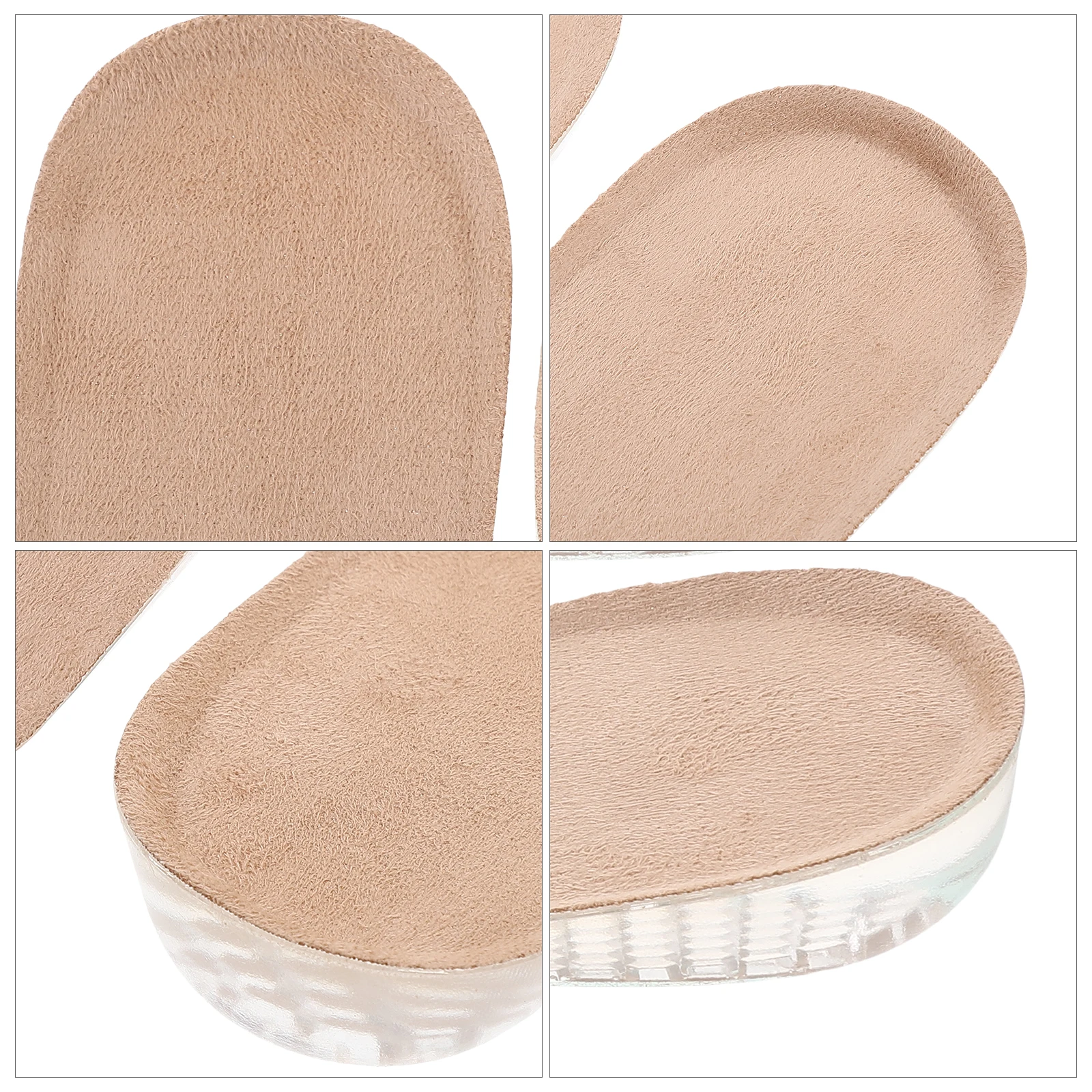 

2Cm Heightening Half Insole Invisible Forefoot Cushion Pads Inserts Anti Slip Shoe Heelpiece All Day Wearing Size S