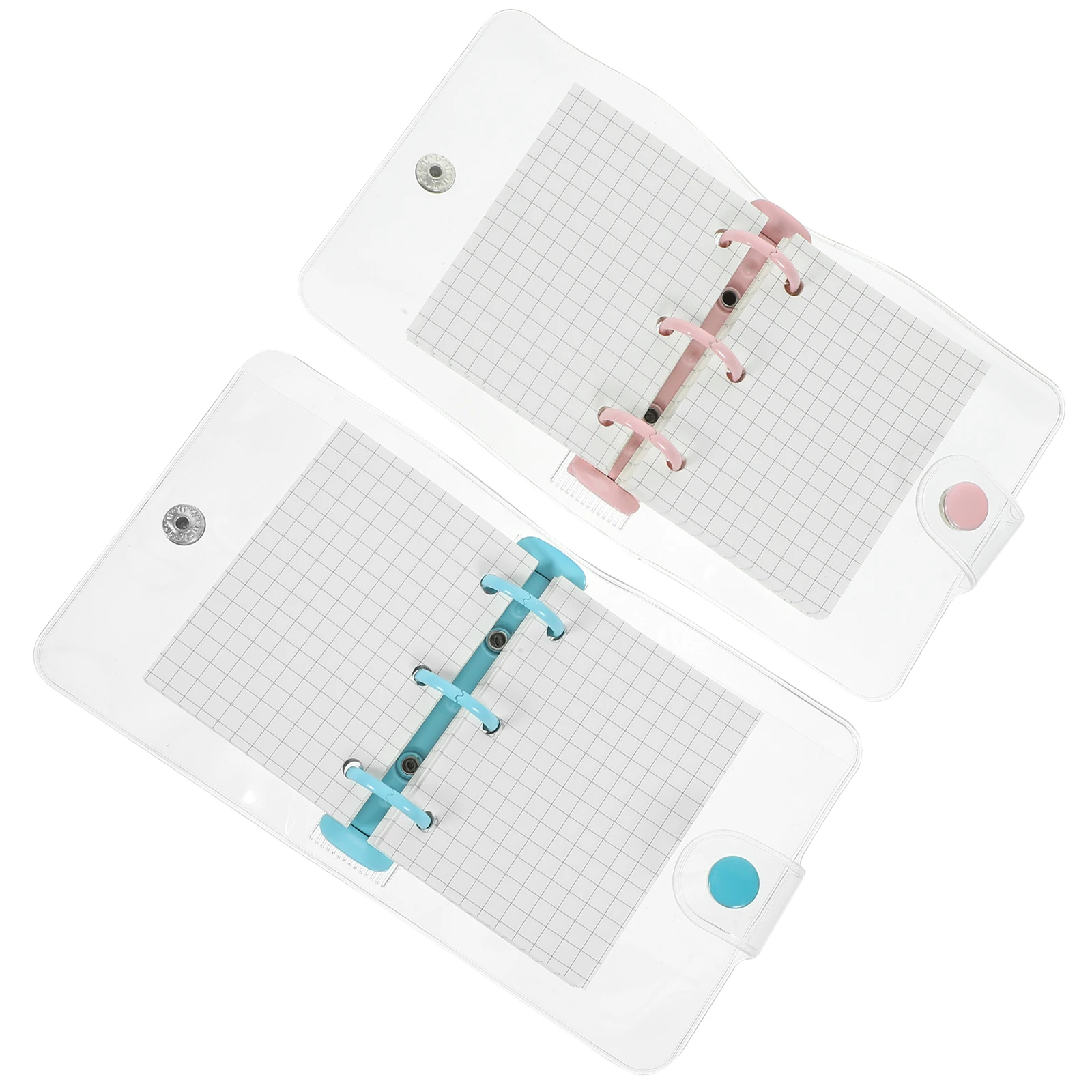 

2 Sets Button Binder Ledger Spiral Notebook with Closure Notebooks Mini