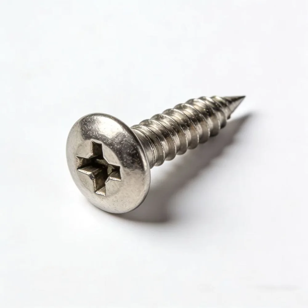 500pcs M2.3 5/6/8/10/12mmGB845 304 Stainless Steel Cross Recessed Pan Head Screws Phillips Self-tapping Wood