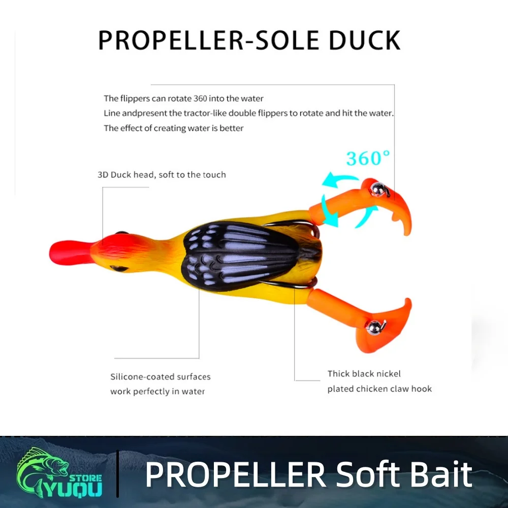 1 Uds 9cm 11g patas giratorias señuelo de pesca pato cebo Artificial rana cebo de pesca señuelo suave cebo giratorio aparejos de pesca Geer