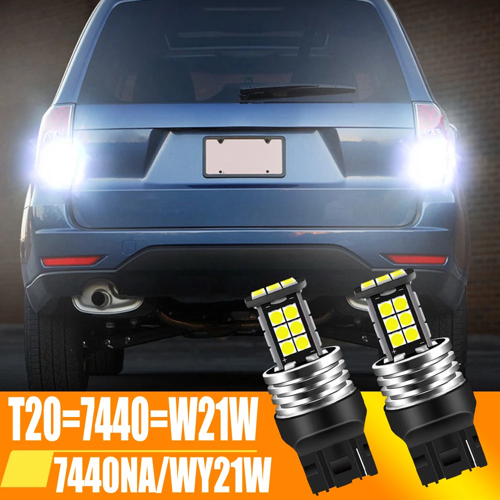 2pcs LED Backup Light Bulb Reverse Lamp W21W 7440 T20 Canbus For Mazda 3 BK BL Hatchback BM BN 5 6 GH GJ CX-7 CX-9 MX-5 RX-8