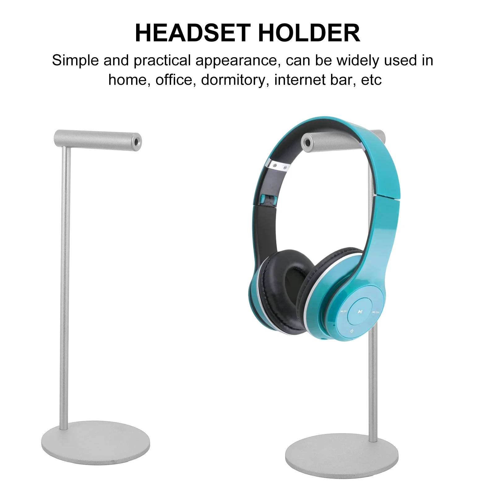 

1Pcs Headset Stand Aluminum Alloy Headphone Holder Non-Slip Base Desktop Organizer Gaming Headphones Support