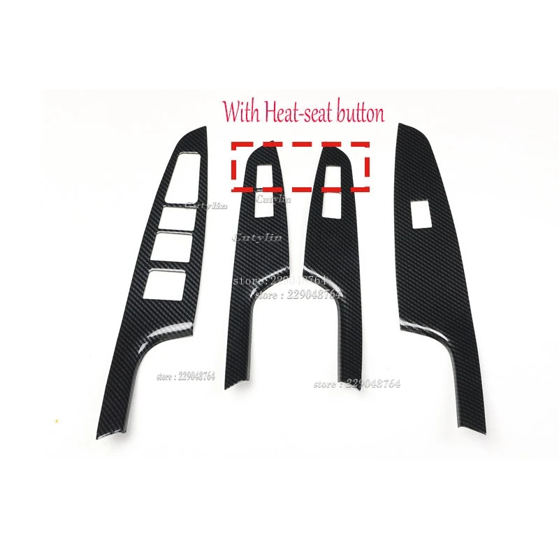 LHD RHD For Hyundai Tucson 2015 2016 2017 2018 2019 2020 Carbon Fiber Car Armrest Window Switch Button Lift Panel Trim Styling