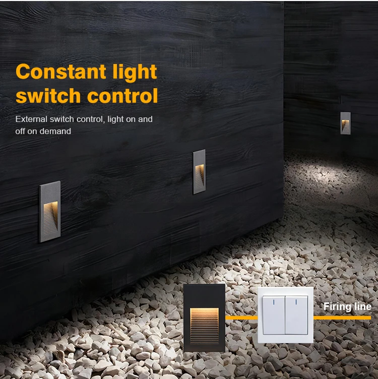 3W Rectangular Step Light IP65 Waterproof LED Landscape Lamp Outdoor Building Decoration Stair Wall Lighting