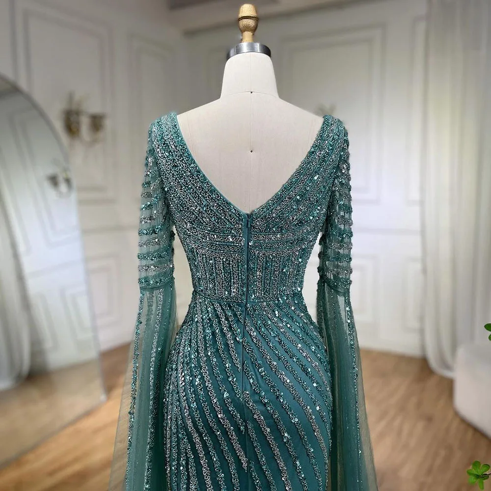 turquoise beaded dress Donya