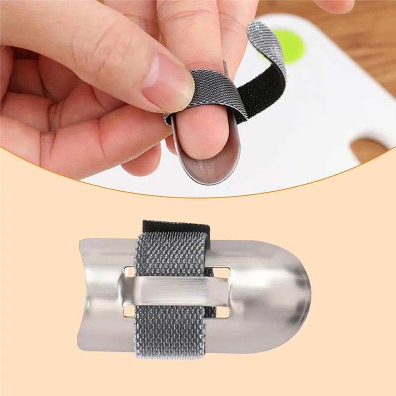 ABGH-10PCS Ochraniacze na palce Osłony palców do krojenia żywności Wielofunkcyjne narzędzia do ochrony dłoni ze stali nierdzewnej