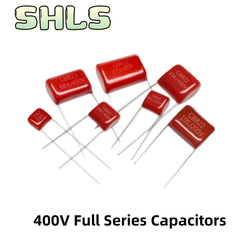 50Pcs CBB 400V Metalized Polypropylene Film Capacitor Full Series Assorted 103j-824j