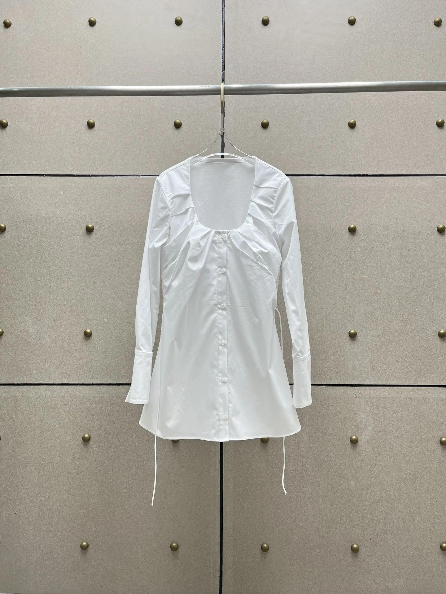 

2024 Women's Clothing Pleated shirt dress Spring Summer New 633