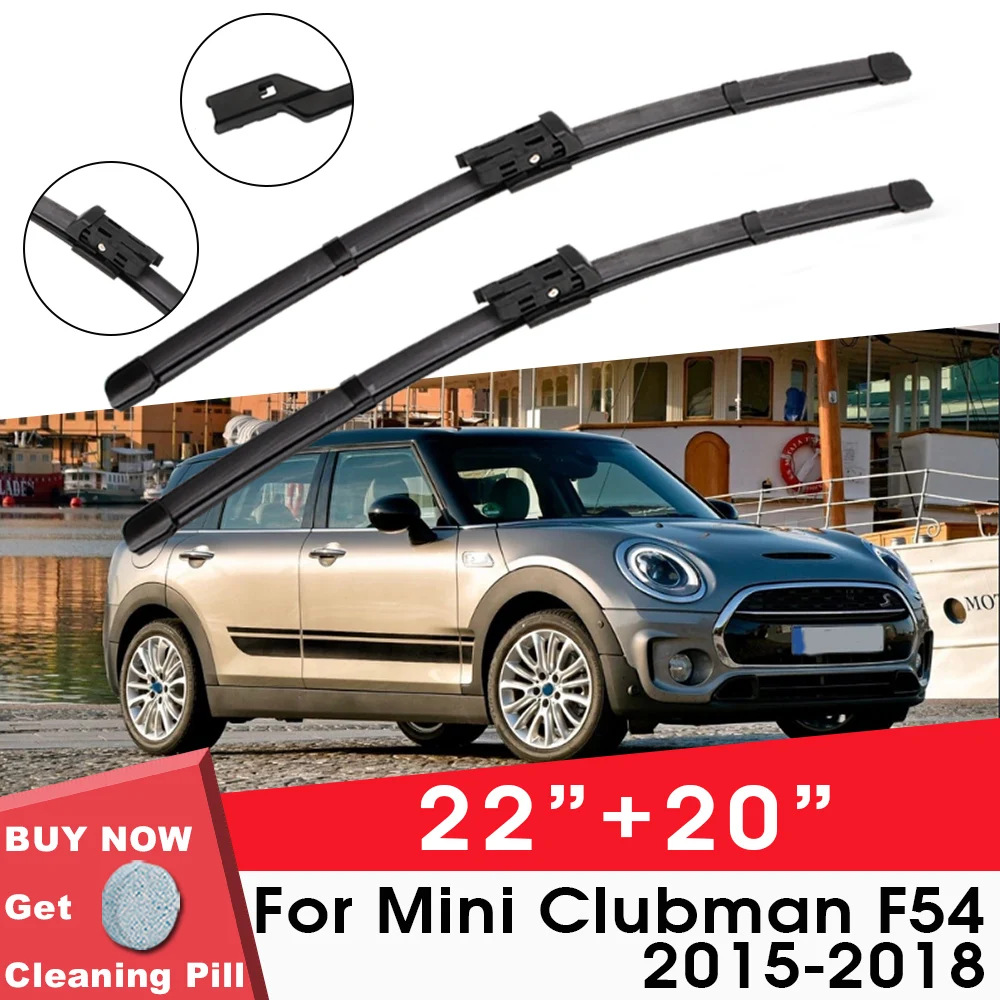 

Car Wipe Front Window Windshield Rubber Silicon Gel Refill Wiper For Mini Clubman F54 2015-2018 22"+20" Car Accessories