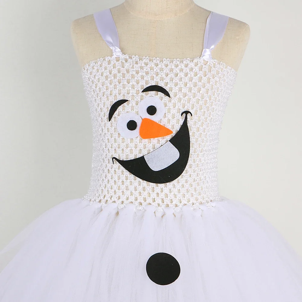 New Tutu Dress for Baby Girls Christmas Snowman Costumes Kids Carnival Halloween Outfit Children New Year Clothes