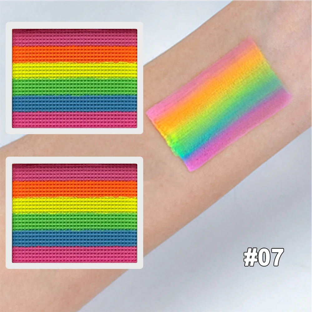 2 قطعة UV يتوهج في الظلام قوس قزح المياه المنشط الوجه الجسم الطلاء النيون الفلورسنت لحفلة تنكرية عيد الهالوين عيد الميلاد #1