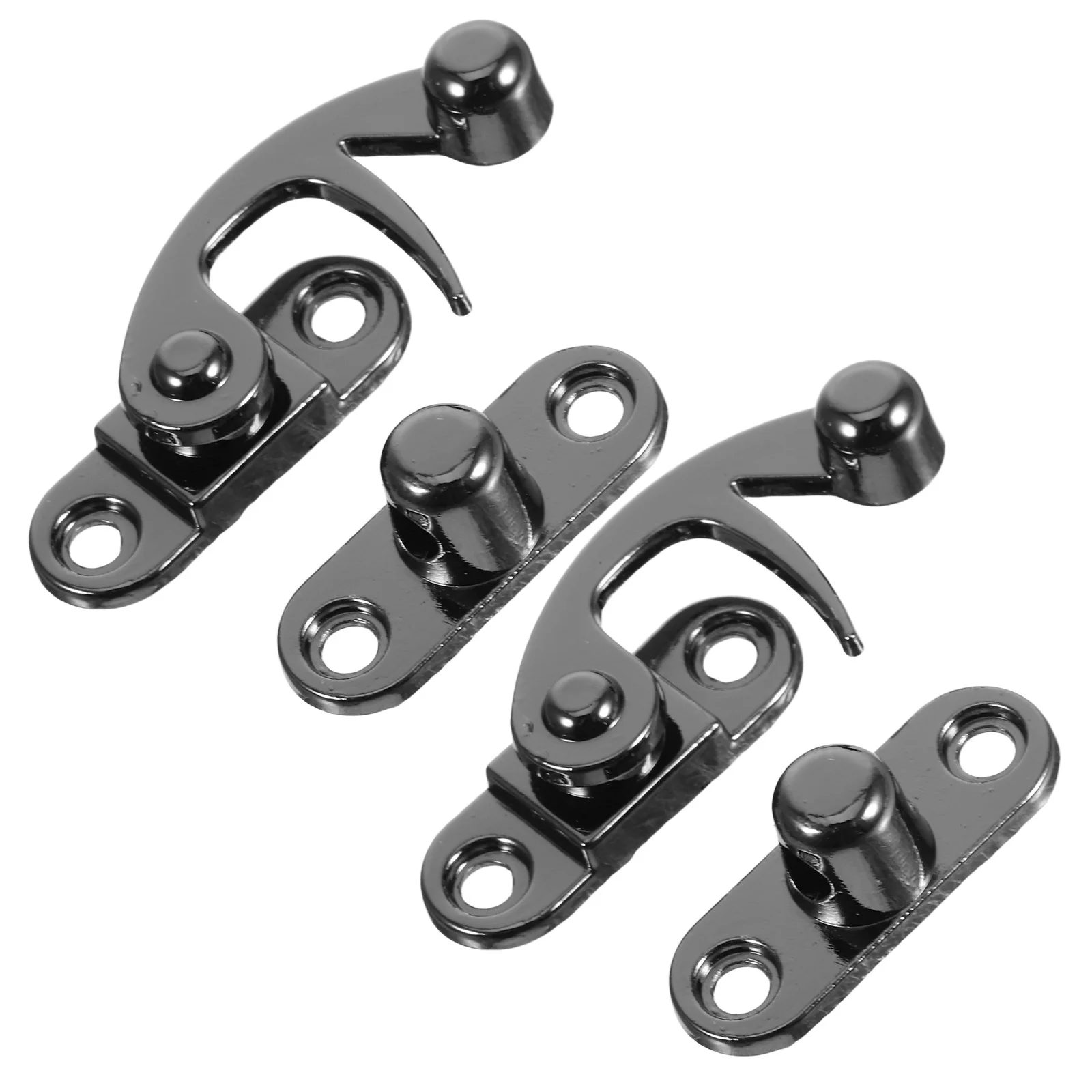 

2Pcs Vintage Latch Lock Zinc Alloy Finish Hasp Hook for Wooden Box Jewelry Cabinet Door Latch Hardware Closure Mechanism