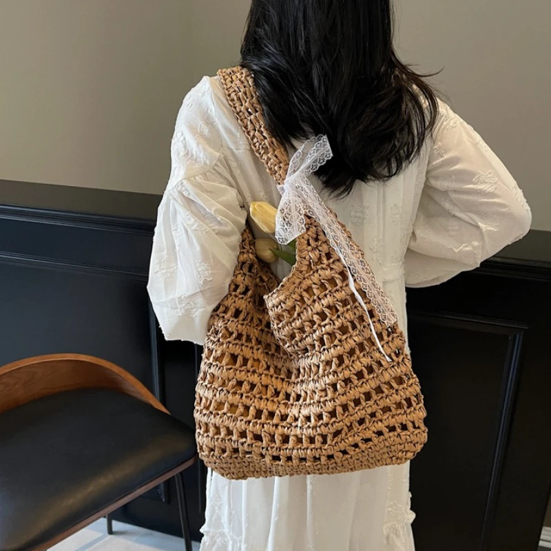 Bolso de Paja Tejido a Crochet - Luxury Beach Bags Ysl reseña y precio