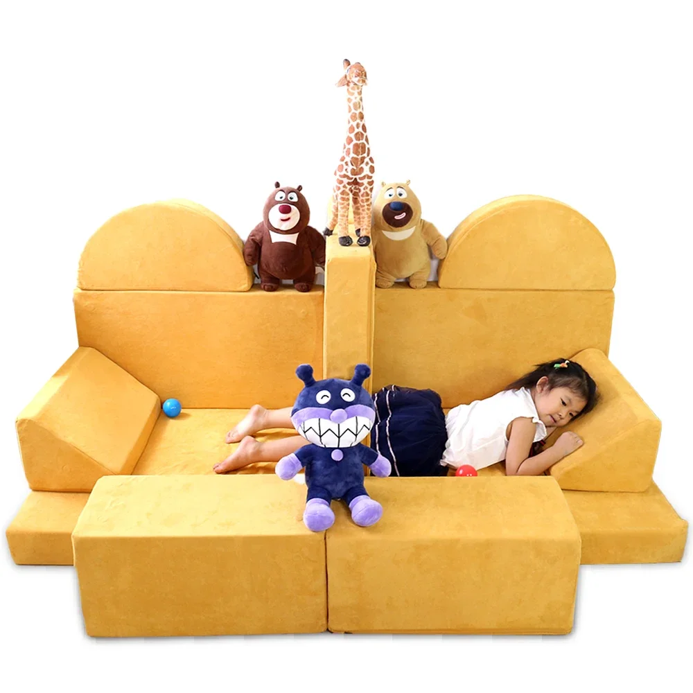 

Developing Child ligence Creativity Imagination Playhouse Play Set Toddlers Babies Sofa 14PCS Luxury Foam Play Couch