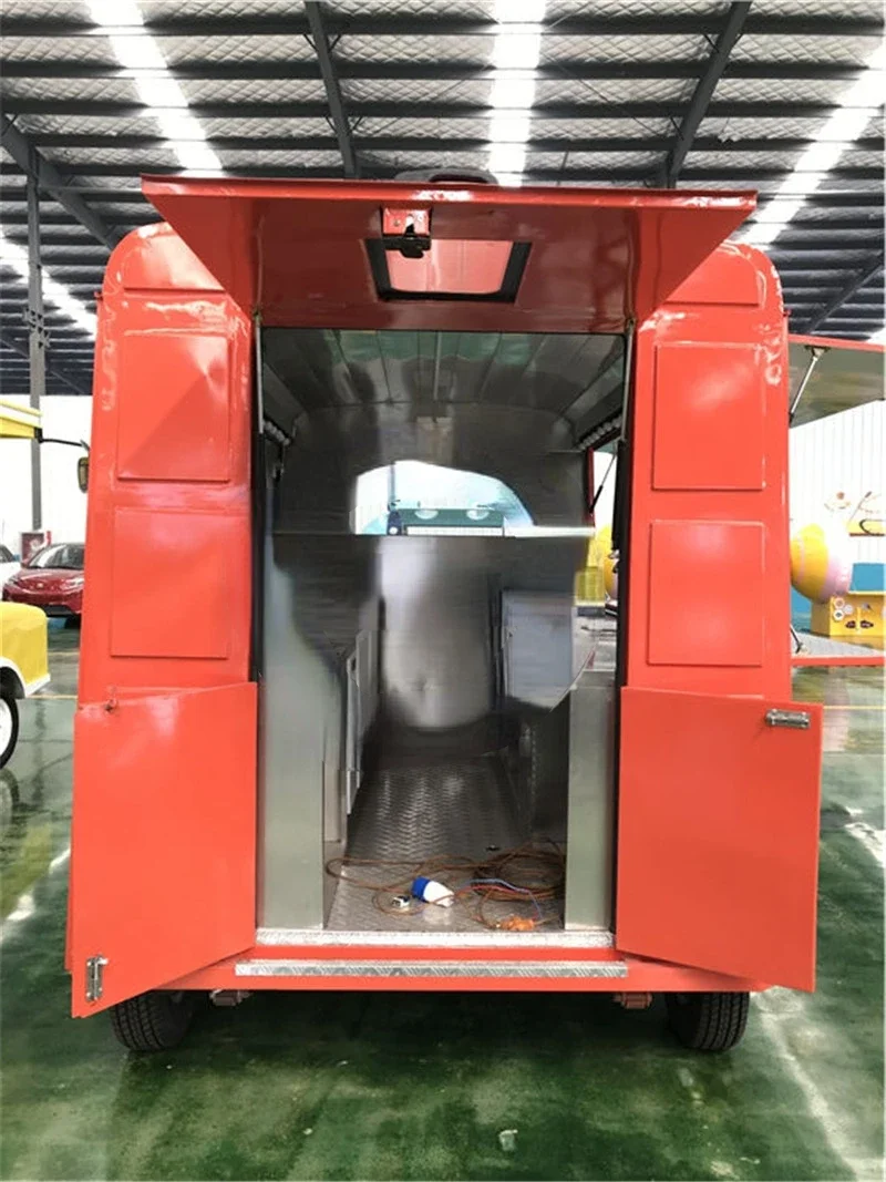 New Design Street Food Vending Cart Electric Vintage Fast Food Truck 4 Wheels Dinning Car Mobile Food Kiosk Hot sales