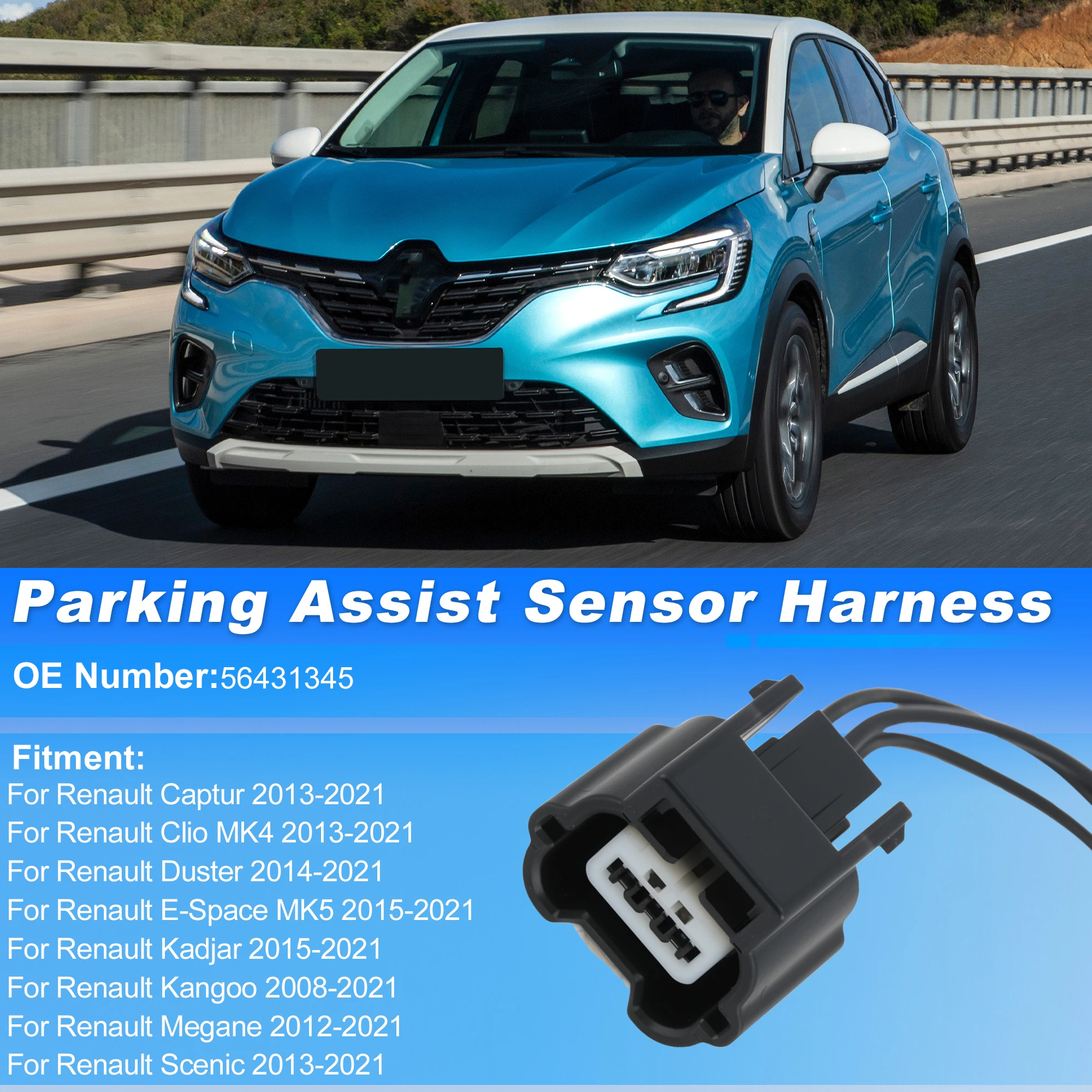 UXCELL Parking Assistance Sensor Wiring Harness for Renault Captur 13-21