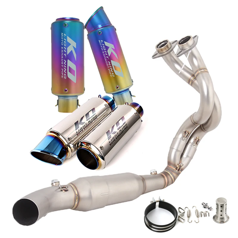 

Мотоциклетный выхлопной коллектор, глушитель, передняя соединительная трубка из нержавеющей стали, система 51 мм для Kawasaki 2650 Ninja 650 2023-2025