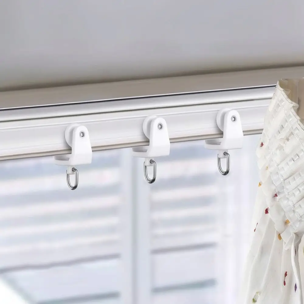 Replacement Curtain Track Gliders Silent Runners Plastic Sliding Hooks For Flexible Rail Window Drapery Hardware