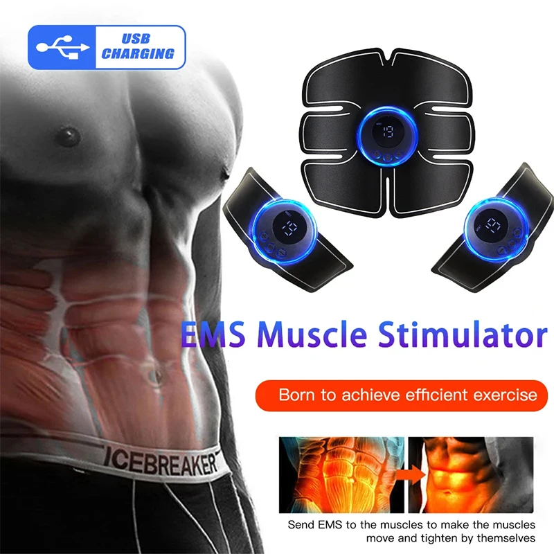 Wireless EMS Trainer Abs Muscle Stimulator Myostimulator Body Fitness Electric Weight Loss Body Slimming Massager Belt Body Slim