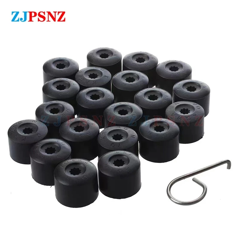 

17mm Car Tire Bolt Nut Cap Car Tire Wheel Cover Hub Nut Bolt Cover Cap Auto Tyre Screw Cap Protection Cover Caps Anti-Rust 20Pcs