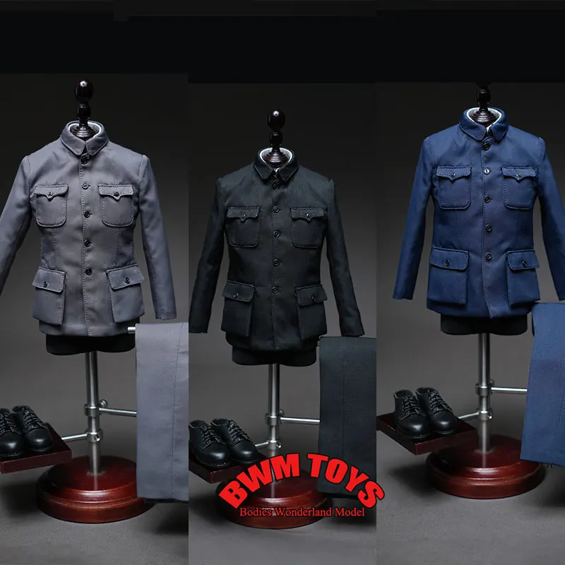 

Marsdivine CHN-049 1/6 Scale Male Soldier Retro Jacket Straight Leg Suit Pants Model Chinese Tunic Suit For 12inch Action Figure