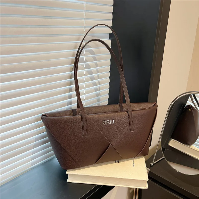 

Premium Texture Niche Handbag, Simple Foreign Women's Bag, Large-capacity Commuter Shoulder Bag