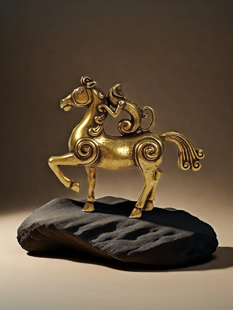 2026 سنة الحصان النحاس فنغ شوي الحصان التماثيل المنمنمات يبارك مهنتك مع نجاح المنزل مكتب سطح المكتب الديكور هدية