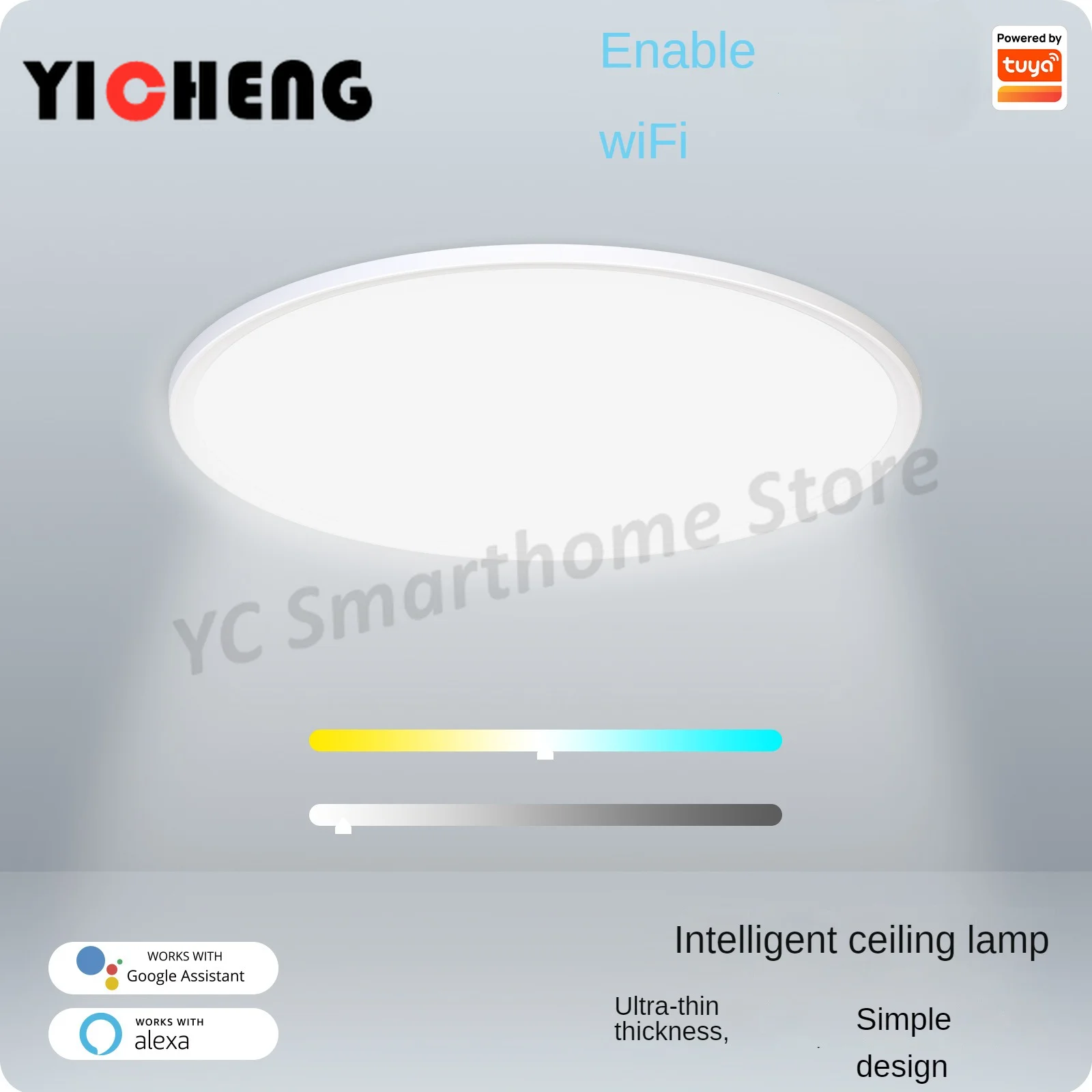 

WiFi Graffiti Smart Home 25W Ceiling Light Color Adjustment, Dimming, Music Rhythm, Cold and Warm Light RGB Ultra Thin LED Light