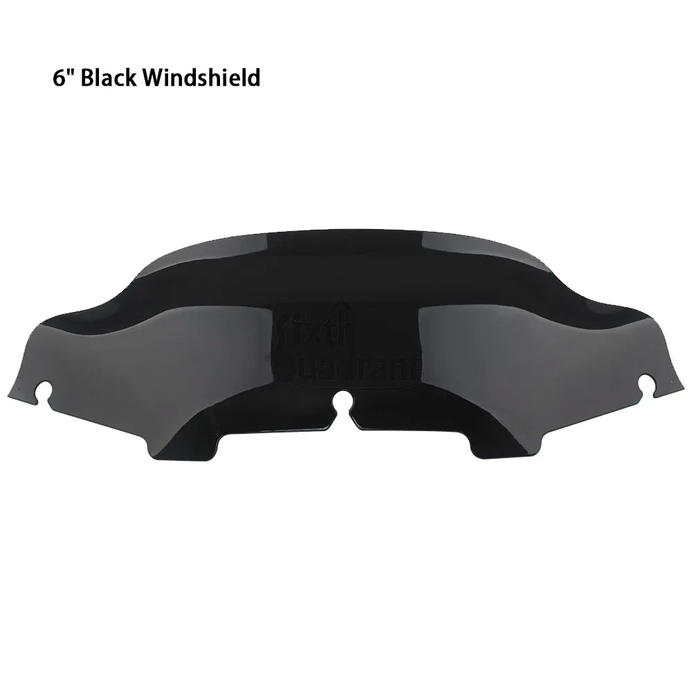 

Motorcycle Accessories 6" Black Windshield ABS Plastic For Touring Electra Glide Ultra Classic CVO Anniversary FLHTCUSE8 2013