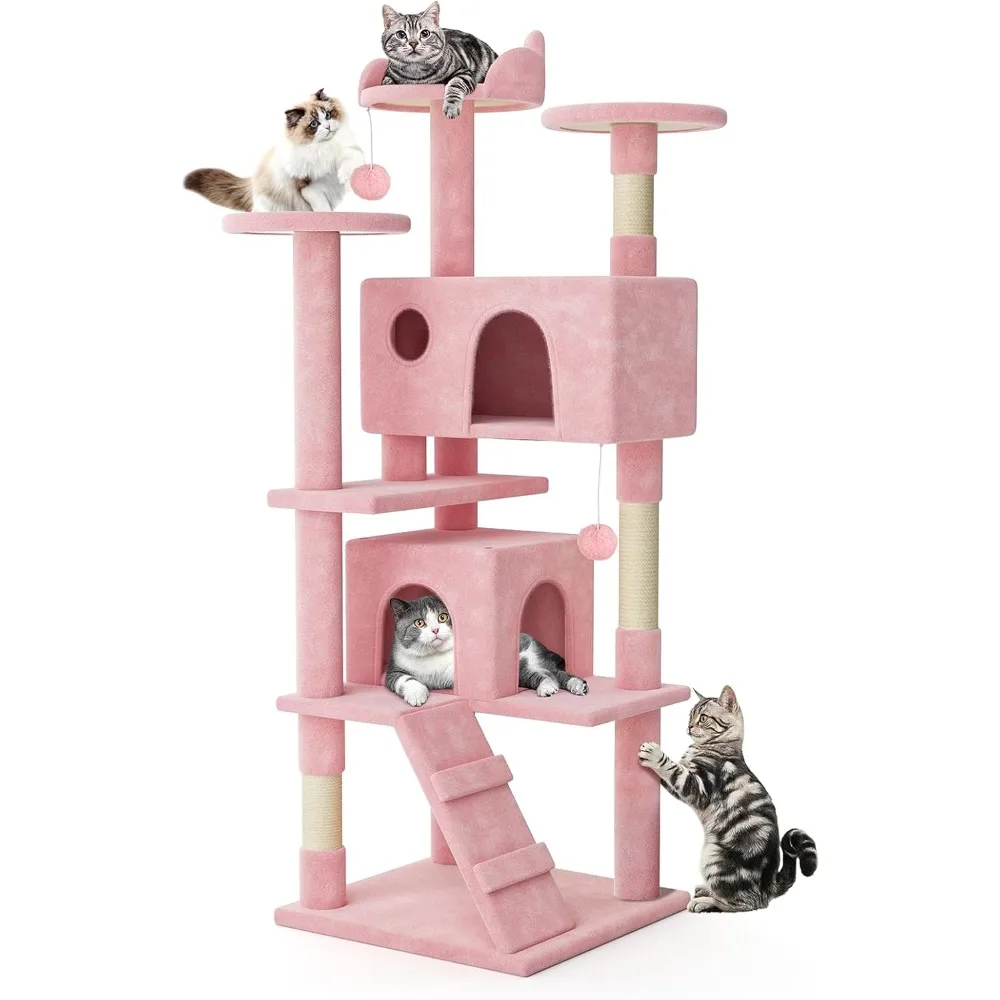 

MoNiBloom Cat Tree, 70 Inch Cat Tree Tower with 2 Condo, Tall Cat Tower