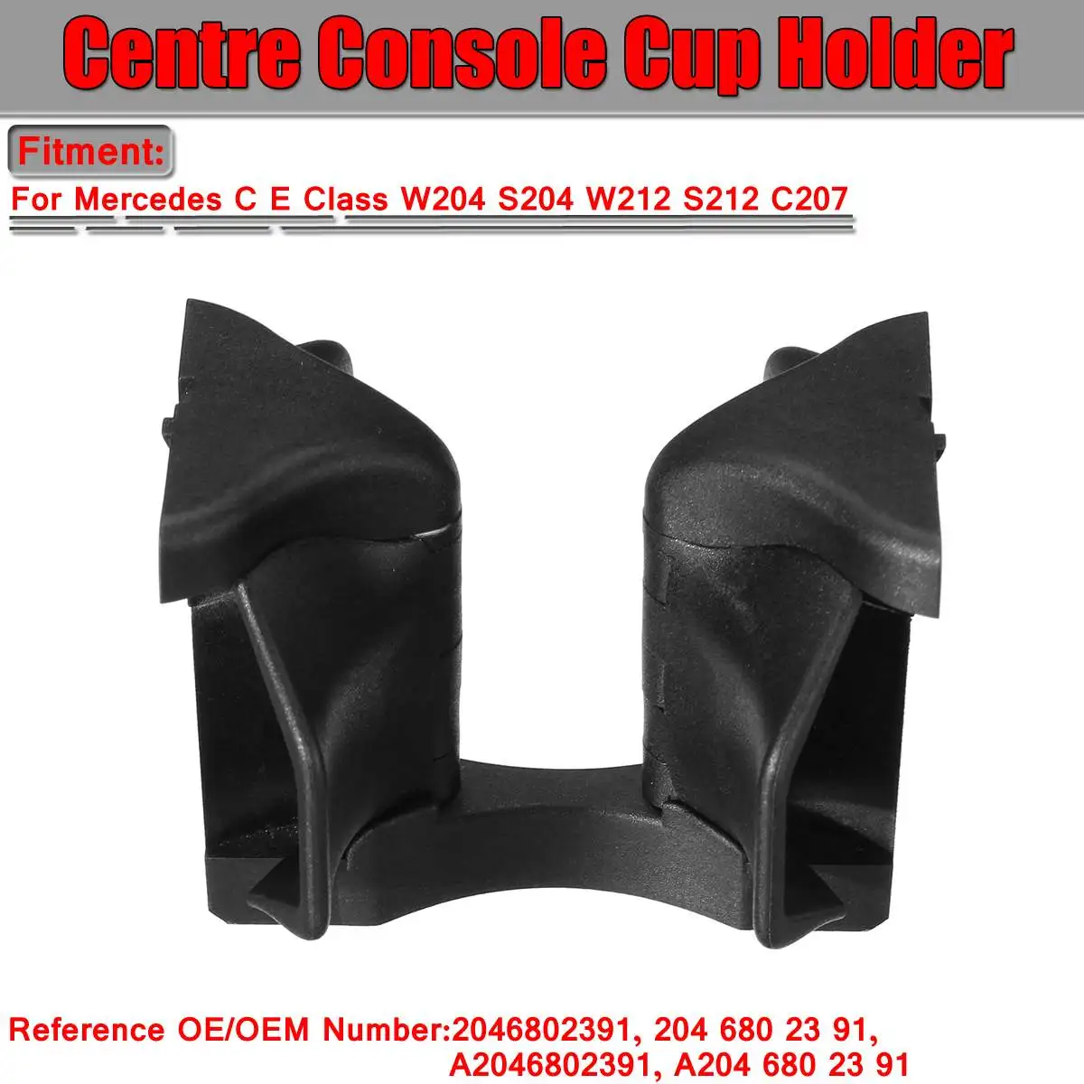 Car Center Console Water Cup Holder Drink Stand Insert Divider Board For Mercedes For Benz C E GLK W204 S204 W212 S212 C207