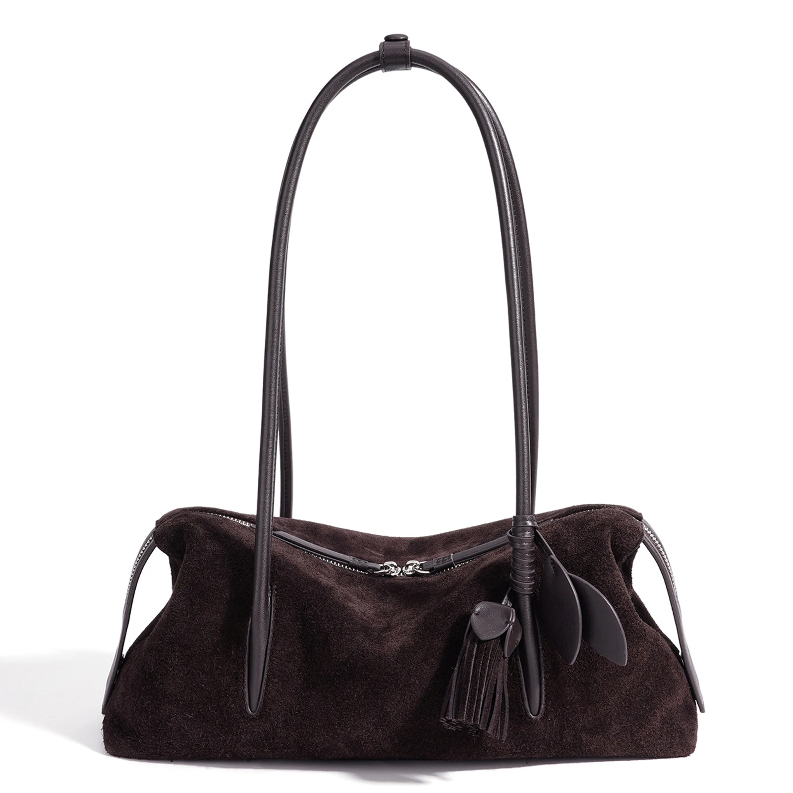 Women 2026 Fall Winter Minimalist Niche Matte Genuine Leather Underarm Bag Classic Light Luxury Premium Slouchy Shoulder Handbag