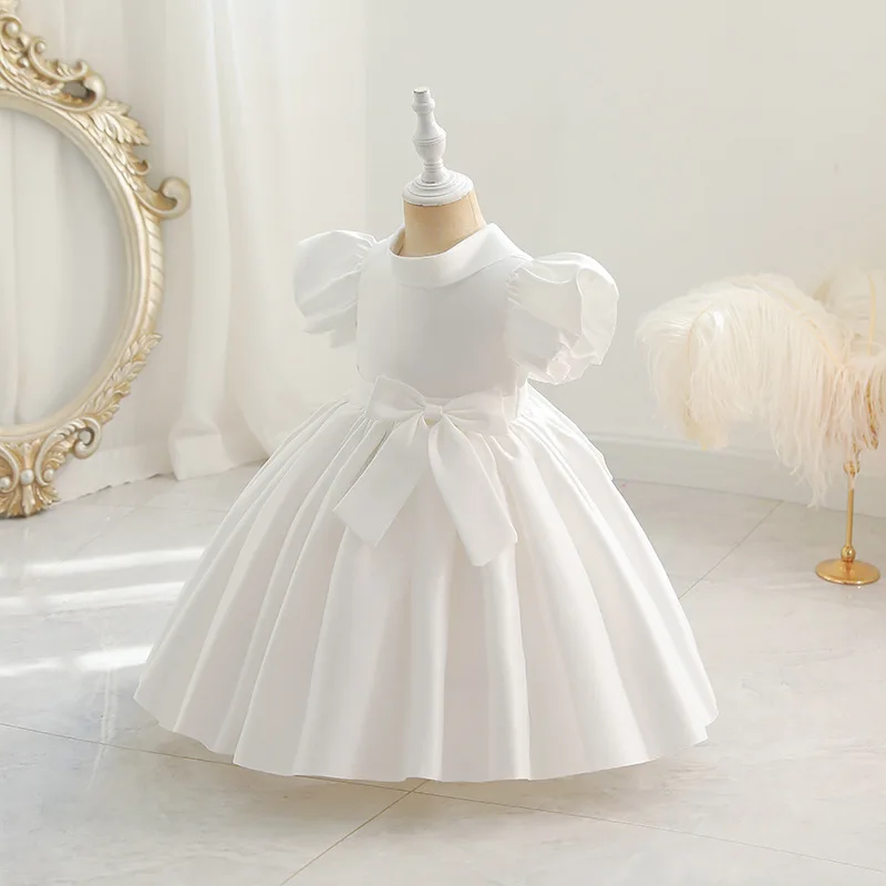 Annabelle Princess Dress para crianças, Arco inchado, Vestidos florais para festa de casamento, Princesse Criança