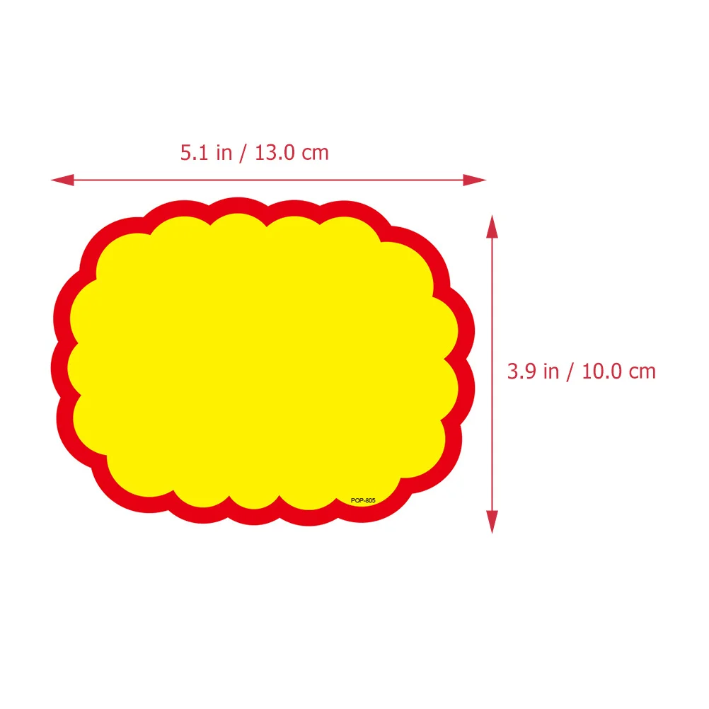 20pcs Price Label Cards Explosion Shaped Paper Tags For Sale Promotion Commodity Price Signs Sturdy Writeable Waterproof Use