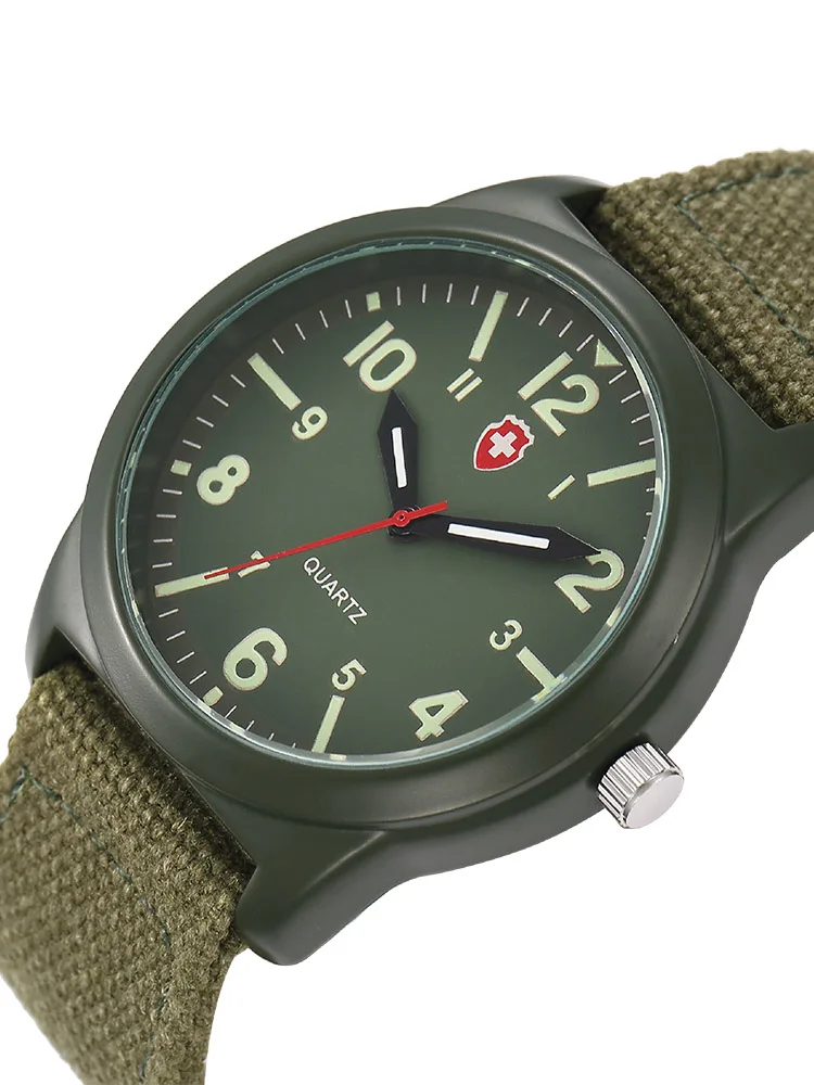 

Hot-selling men's watch outdoor sports military watch men's and women's neutral quartz canvas with luminous simplicity
