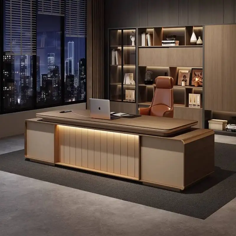 Wooden Asthetic Office Desks Designer Strong Drawers Modern Office Desks Luxury Computer Cheap Mesa De Escritorio Furniture