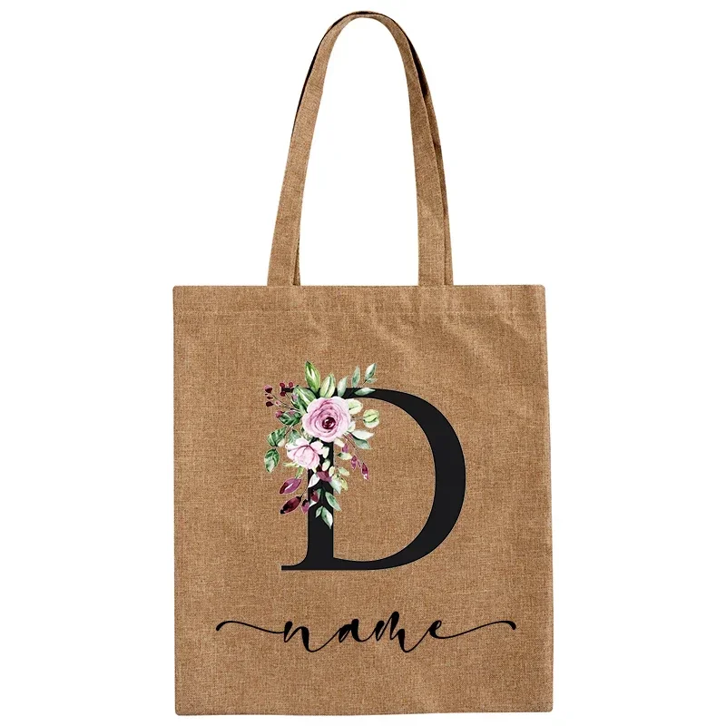 Custom Name Women Tote Bags Cute Fashion Shoulder Bag Japan Style Canvas Shopping Bags Storage Reusable Bag Teacher Life Gift