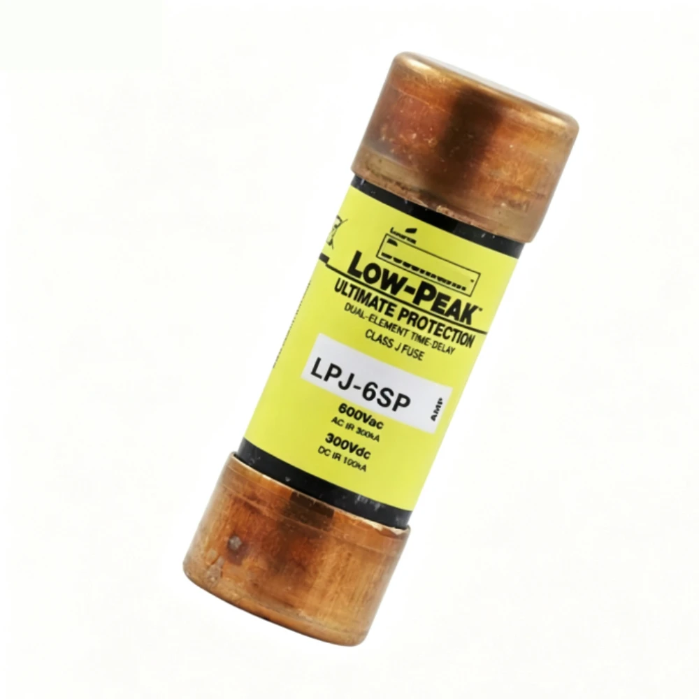 5Pcs LPJ6SP 6A 600VAC 300VDC Class J Time Delay Fuse, Dual-Element Current Limiting Low-Peak Industrial Circuit Protection