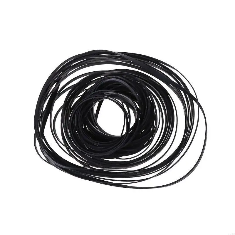 

77JD 50pcs/set Universal 110-145mm Assorted Mix Cassette Tape Machine Belt Pulley Drive Flat Belts DVD Repair Parts 4mm Width