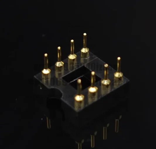 10pcs DIP-8 Round Hole Fully Gold-Plated 8-Pin IC Socket Operational Amplifier Socket