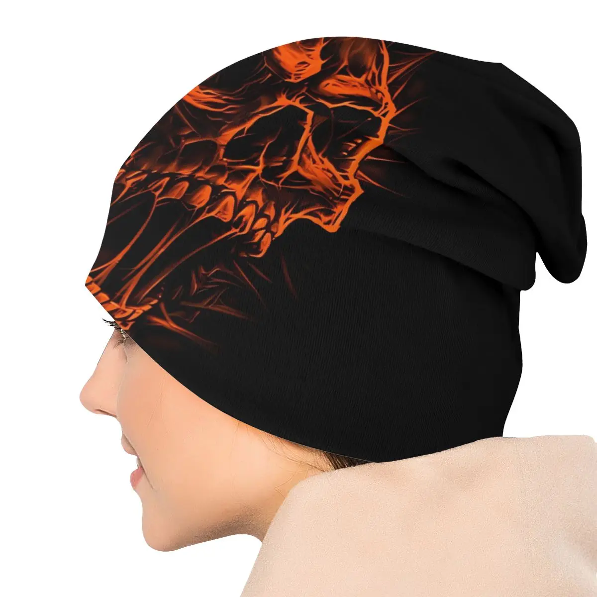 Skull Bone Skeleton Fashion Hats Red Skull Thin Hat Bonnet Hipster Skullies Beanies Caps Men Women\'s Earmuffs