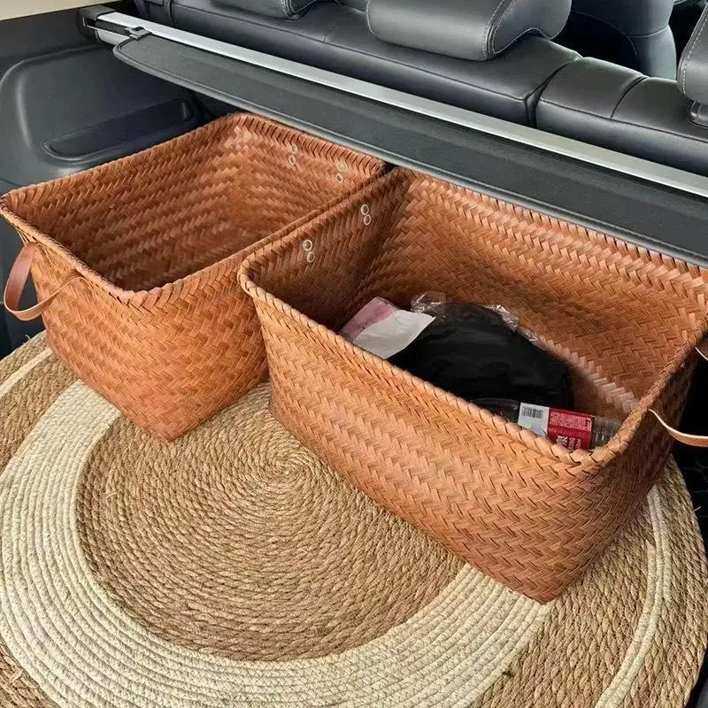 

Handwoven Clothing Storage Basket Laundry Basket Wier Storage Basket Dir Clothes Basket Household Organizing Tool