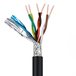 Twisted pair shielded wire 2 4 6 8 10 12 14 16-core pure copper core 26 24 22 20 18 AWG PVC sheathed control wire signal wire