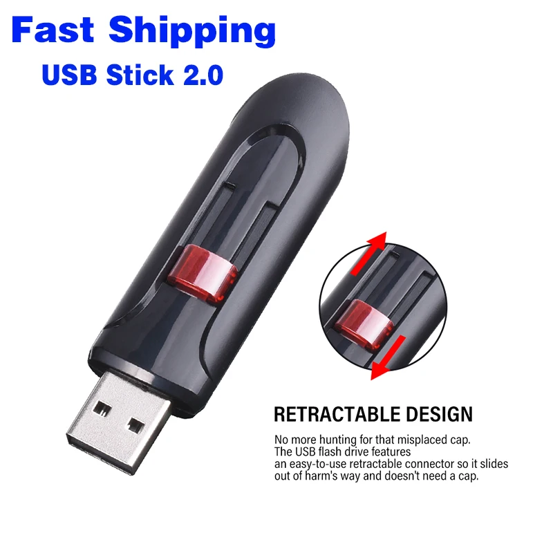 

Быстрая доставка USB-флешка 64 ГБ Черный 2.0 Флэш-накопитель 32 ГБ USB-накопитель 16 ГБ Внешний накопитель 8 ГБ Память 4 ГБ U-диск Подарки