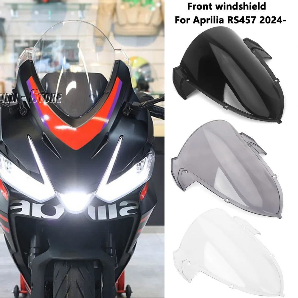 

New Motorcycle Accessories Front Windshield Raised deflector front glass acrylic material for Aprilia RS 457 RS457 rs457 2024 -
