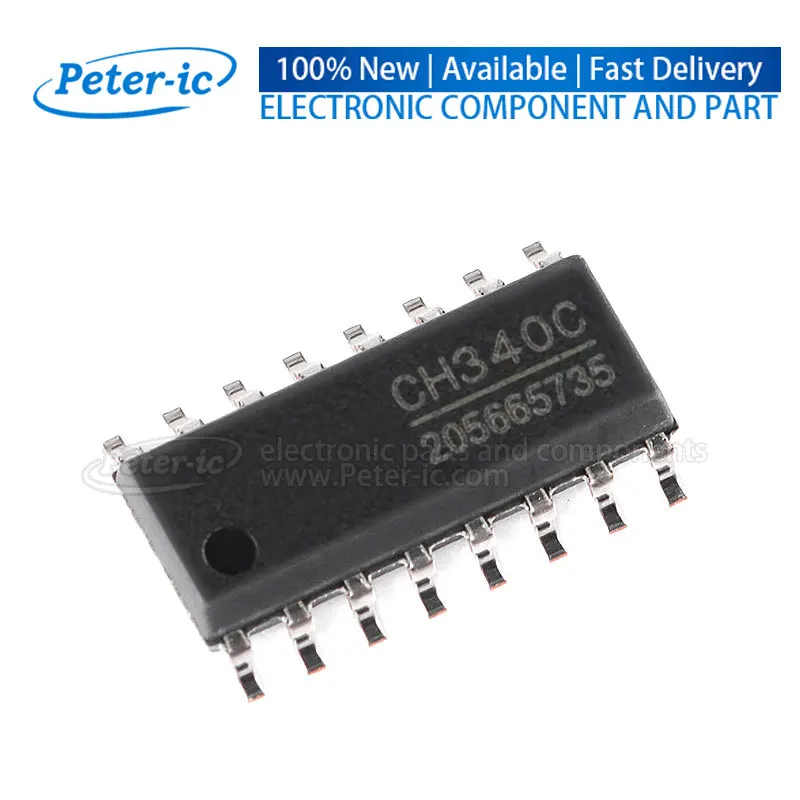 (5pcs) CH340C SOP-16 2Mbps Transceiver USB 2.0 USB Converters Peter-ic