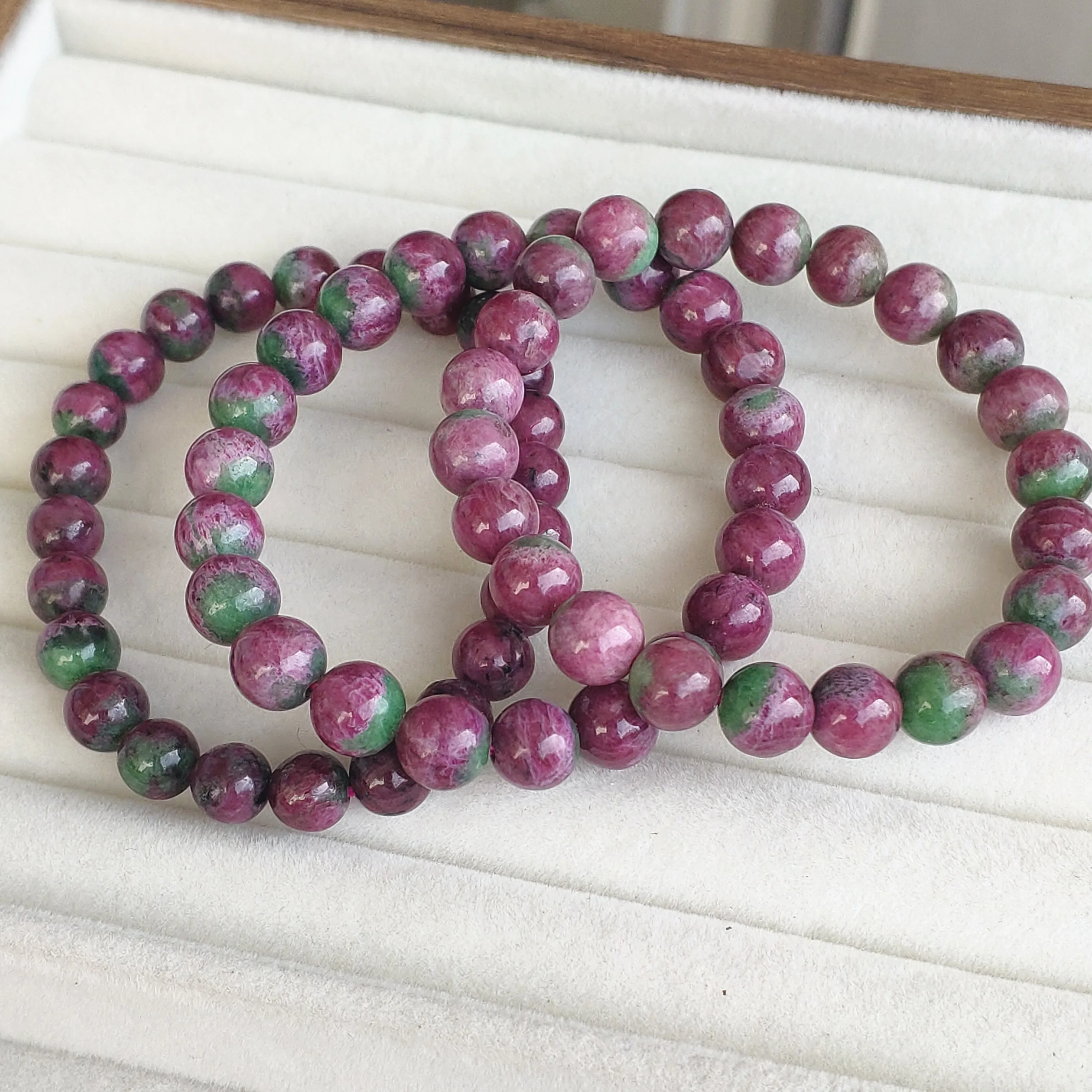 

Натуральный красный рубин круглые бусины браслет редкая звезда орнамент женщины мужчины руби рубин зоизит ювелирные изделия AAAAA