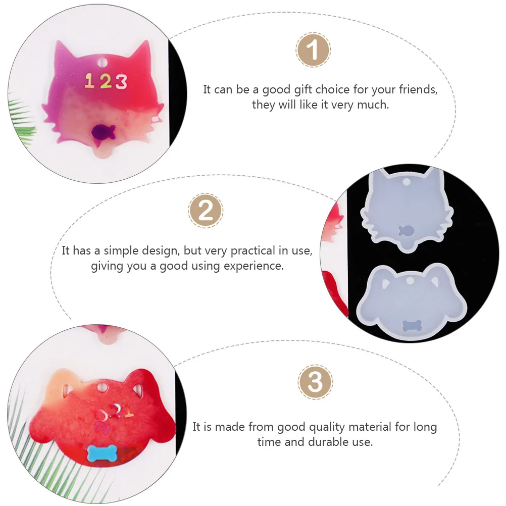 

14Pcs Dog Cat Tag Resin Molds for DIY Crafts Lightweight Portable Professional Accurate Design for Beginners Dog Tag Mold