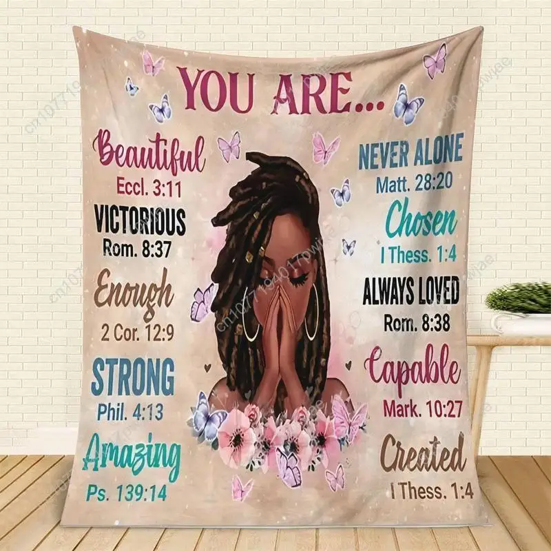 Slogan Print Throw Blanket Count Casual SoftBed Blanket Comfy Bedding for HalloweenDecor Air-conditioning Custom Blankets